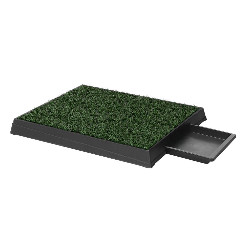 Dog Training Aids: i.Pet Pet Training Pad Dog Potty Toilet Large Portable With Tray Grass 2 Mats