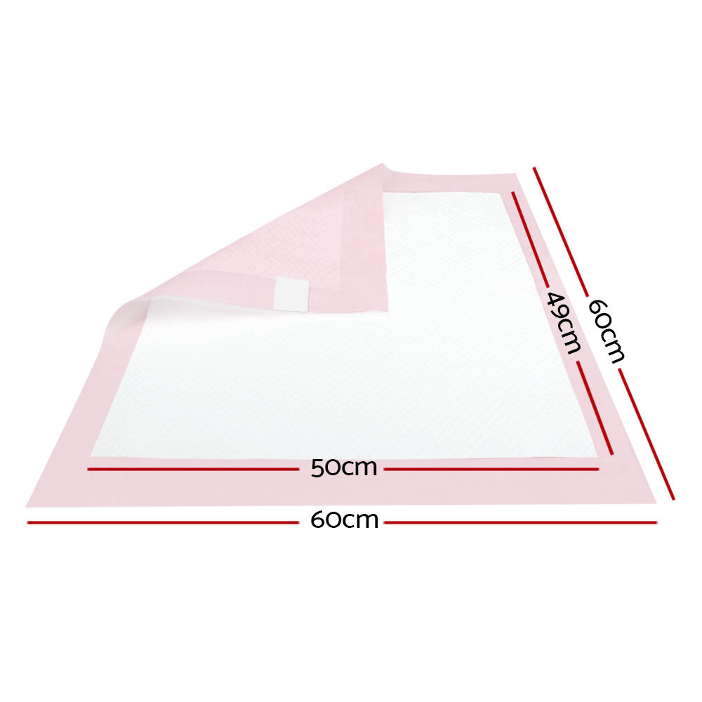 Dog Training Aids: i.Pet Pet Training Pads 400pcs 60x60cm Puppy Dog Toilet Pee Indoor Super Absorbent Pink