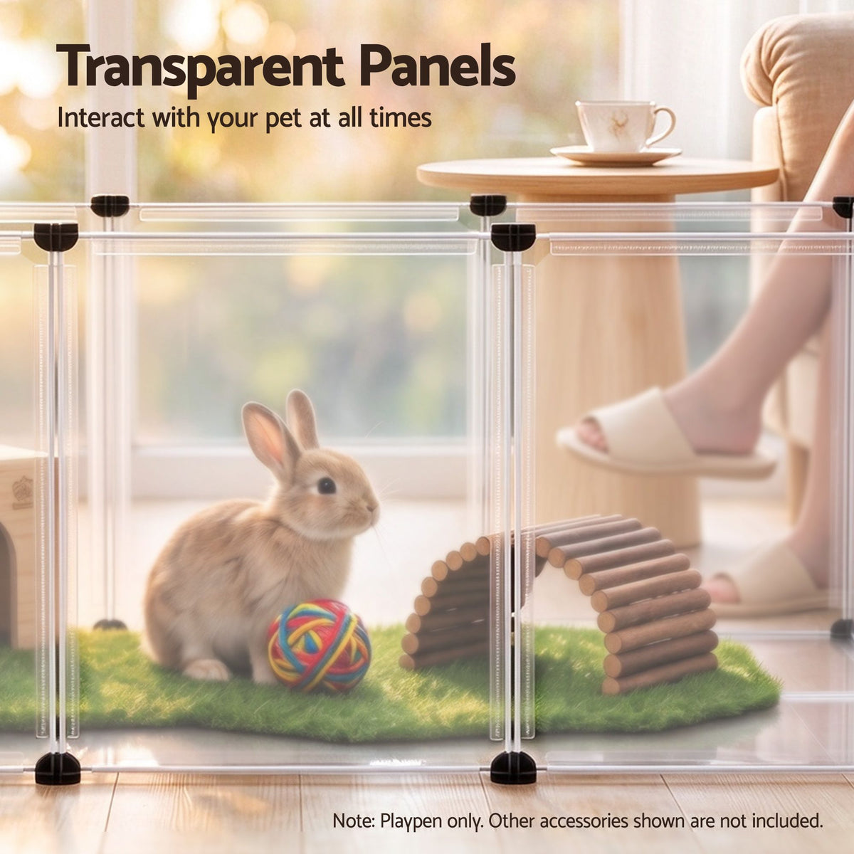 i.Pet Pet Dog Playpen 20 Panels with Baseboard DIY Enclosure