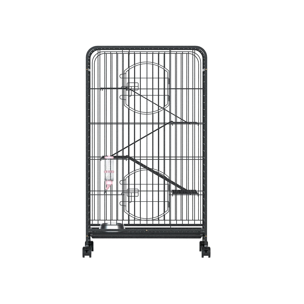 Small Animal Habitats & Cages: i.Pet Rabbit Cage Indoor Hutch Guinea Pig Bird Ferret Cat Hamster 110cm 4 Level