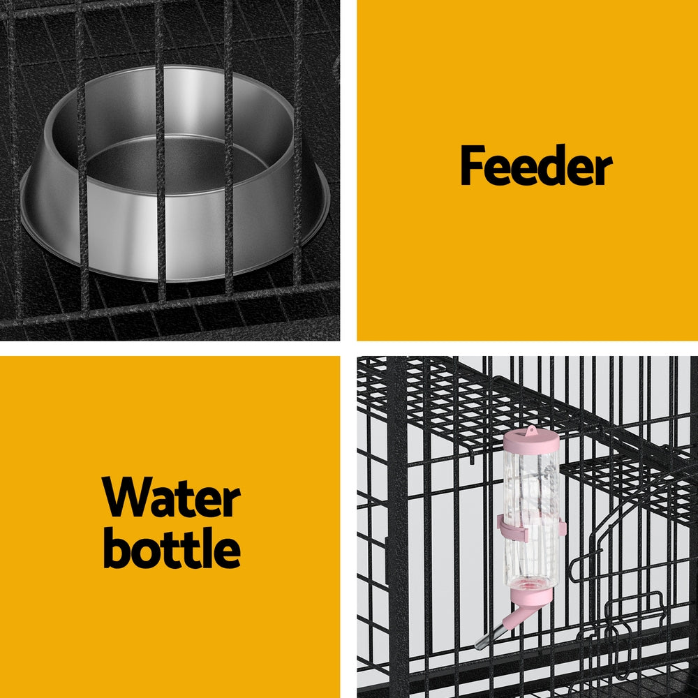 Small Animal Habitats & Cages: i.Pet Rabbit Cage Indoor Hutch Guinea Pig Bird Ferret Cat Hamster 110cm 4 Level