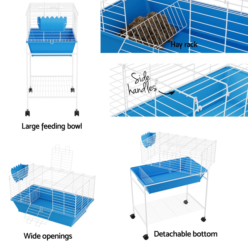 Small Animal Habitats & Cages: i.Pet Rabbit Cage 88cm Indoor Guinea Pig