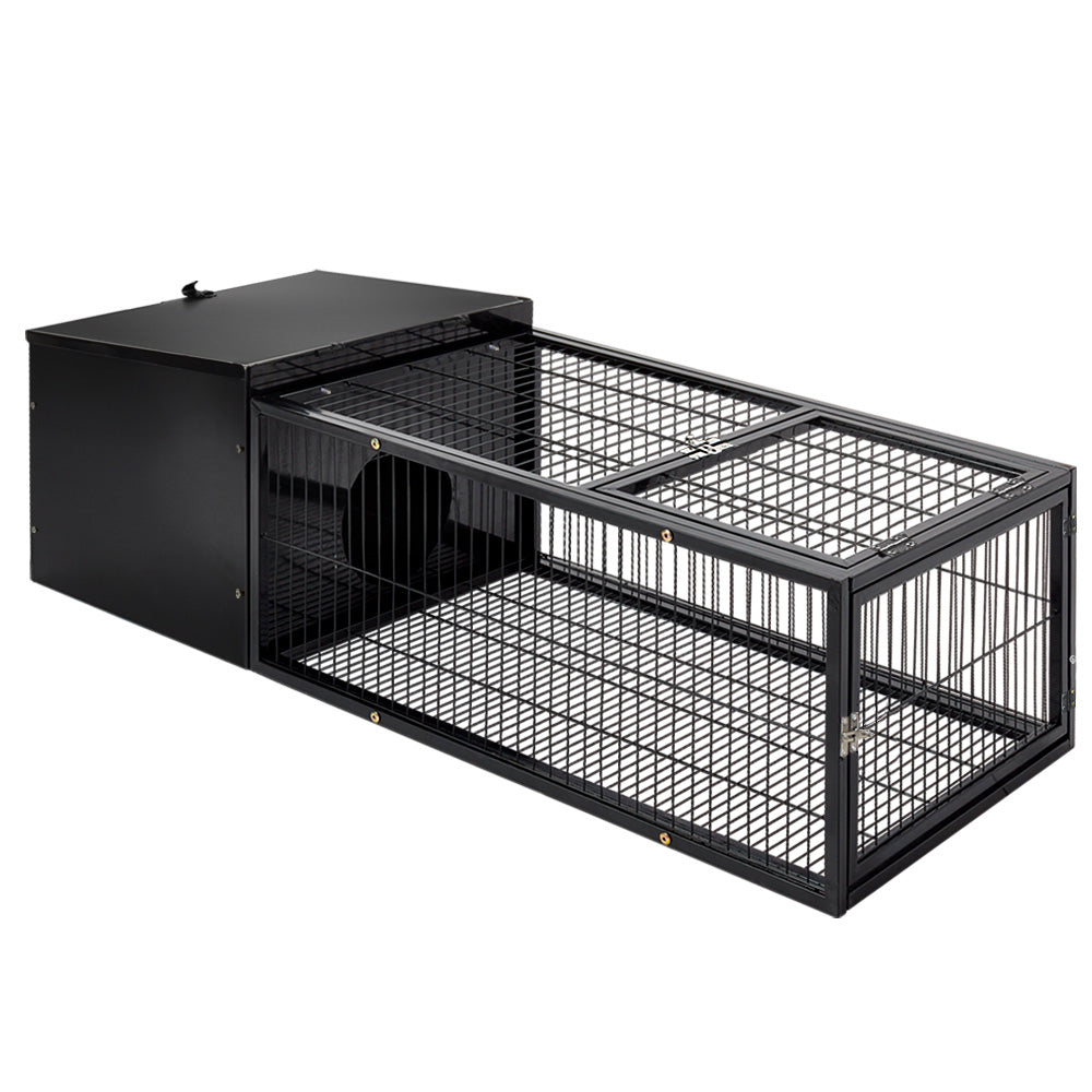 Small Animal Habitats & Cages: i.Pet Rabbit Cage 122x52cm Hutch Enclosure Carrier Metal