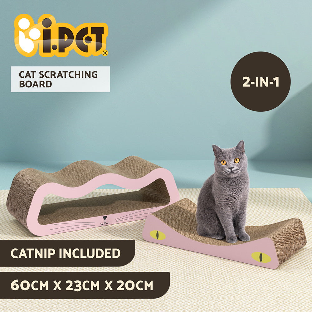 Cat Scratchers: i.Pet Cat Scratching Board Scratcher Cardboard Kitten Indoor Climbing Pad Catnip