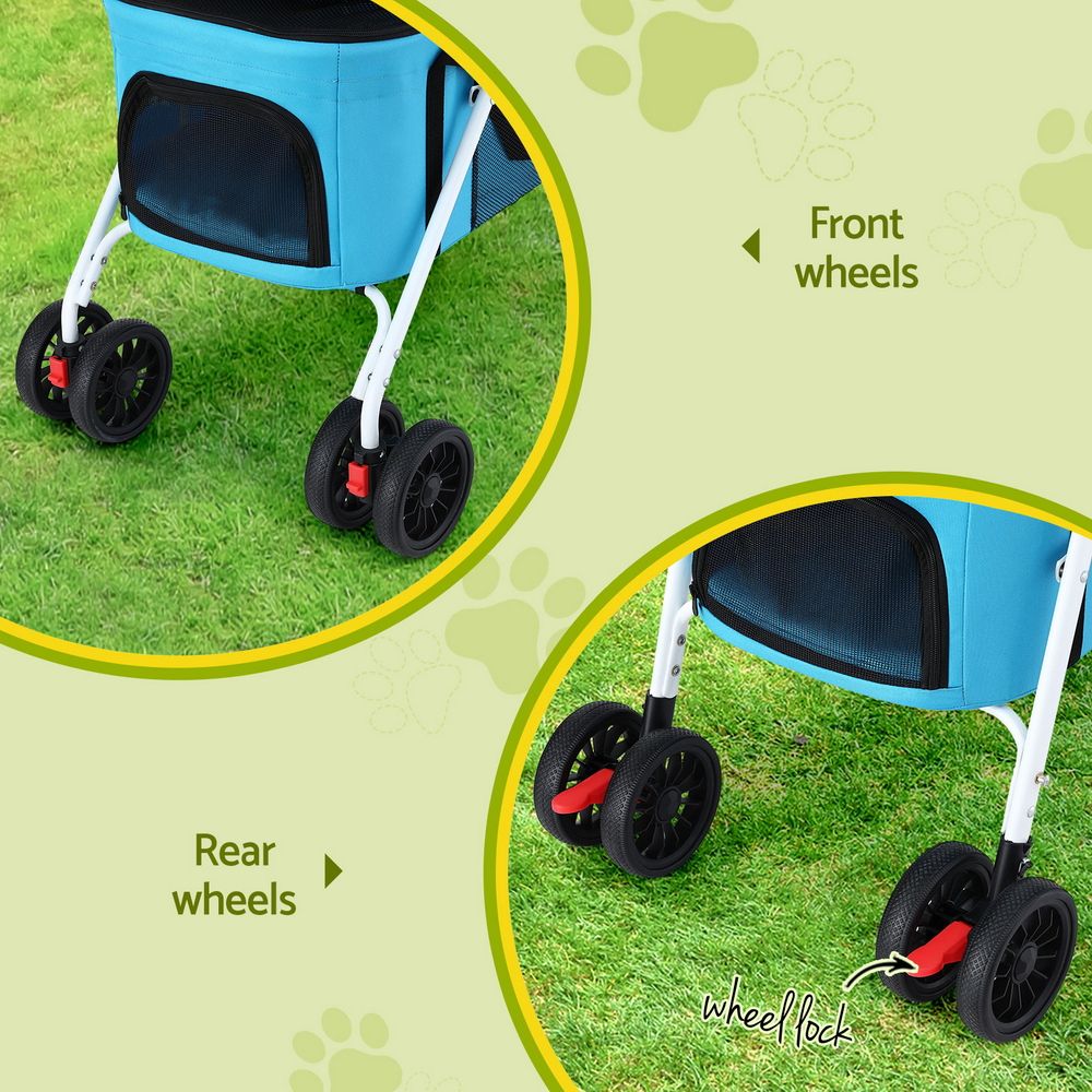 i.Pet 2-Tier Pet Stroller 25kg Capacity & 400pcs Training Pads Combo