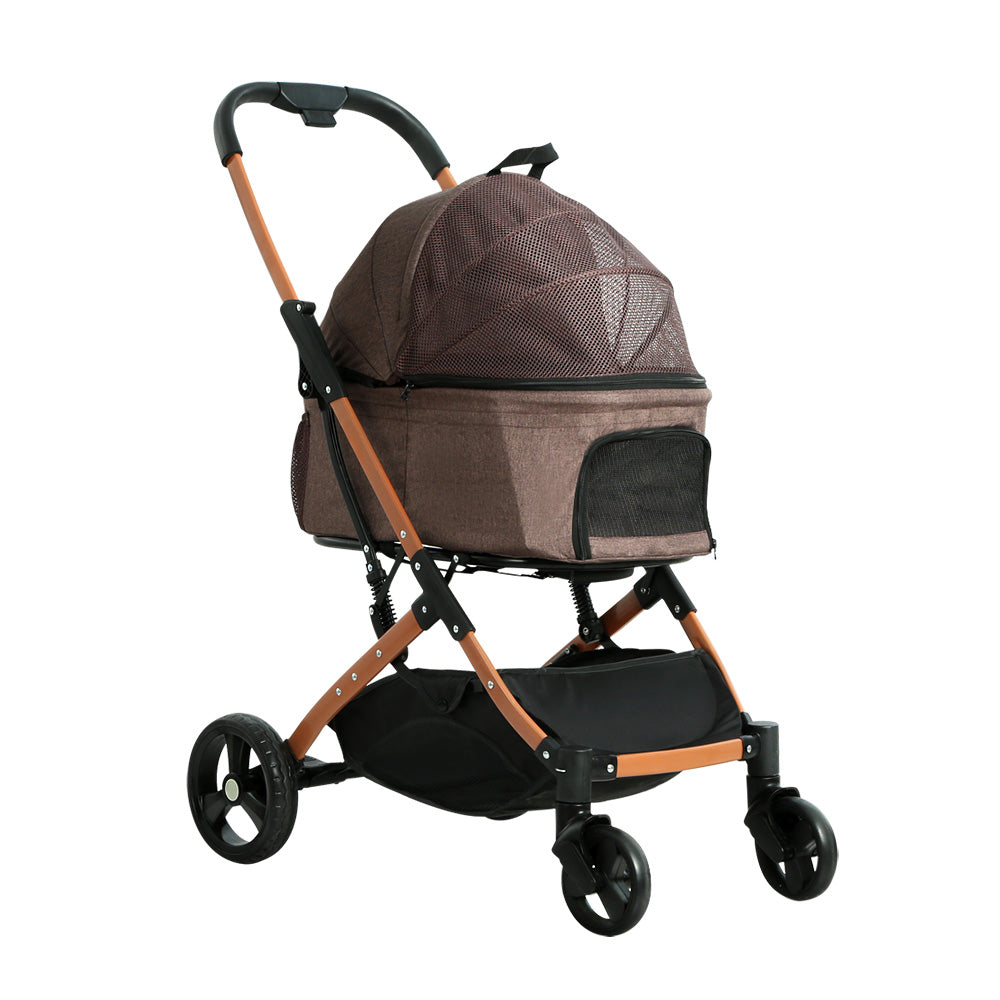 Cat Carriers & Crates: i.Pet Pet Stroller Dog Pram Large Cat Carrier Travel Foldable 4 Wheels Pushchair Double