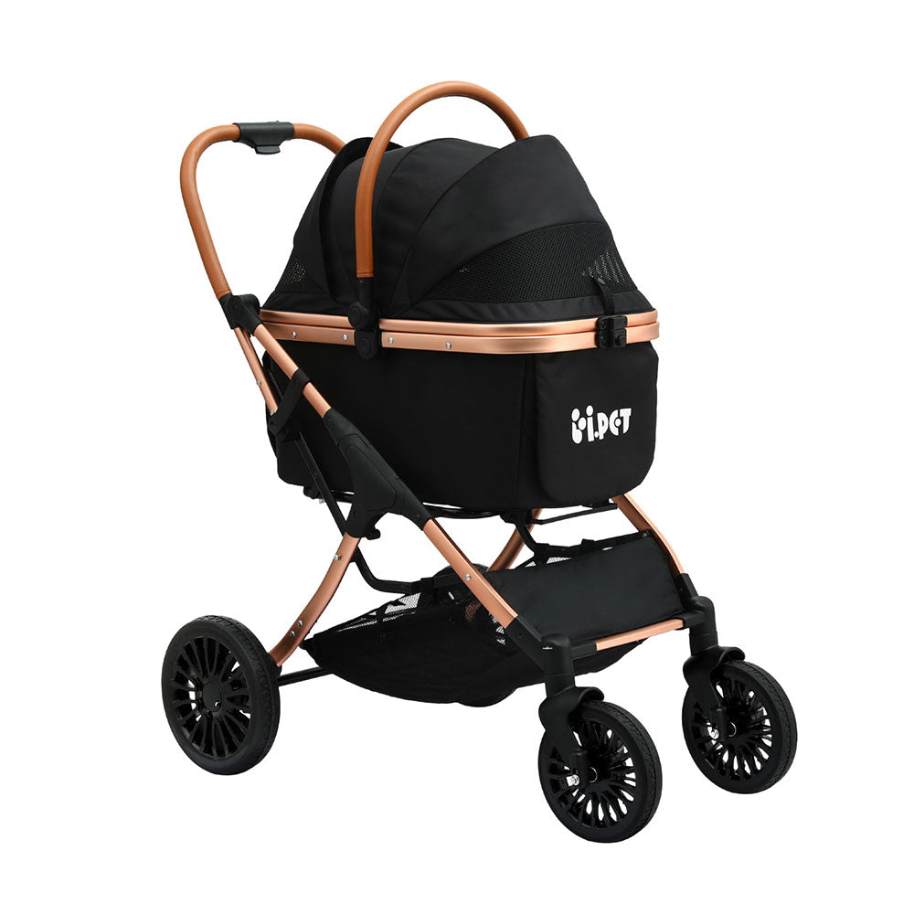 Dog Carriers & Crates: i.Pet Pet Dog Stroller Pram Large Cat Carrier Travel Pushchair Foldable 4 Wheels