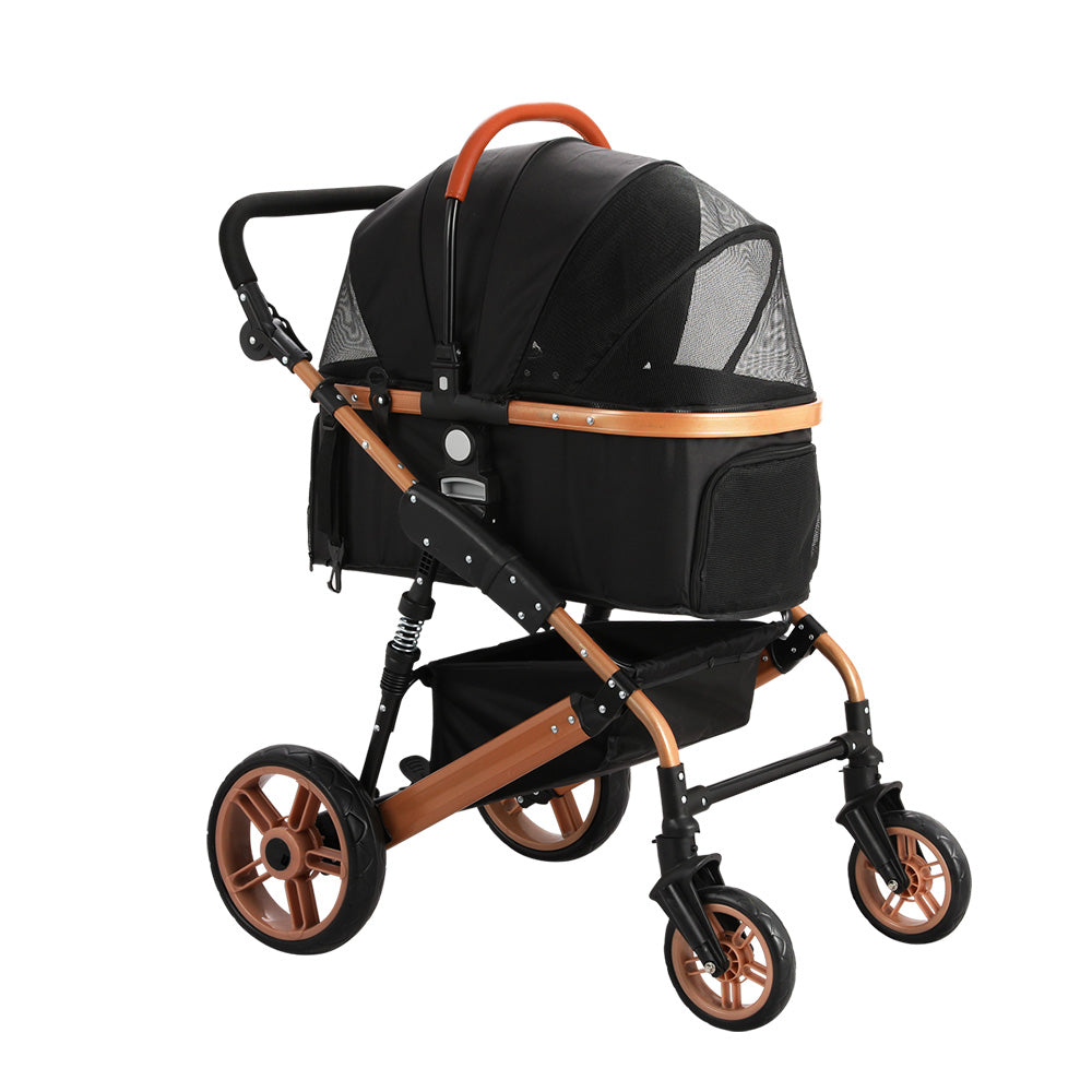 Cat Carriers & Crates: i.Pet Pet Stroller Dog Pram Large Cat Carrier Travel Foldable Pushchair 4 Wheels