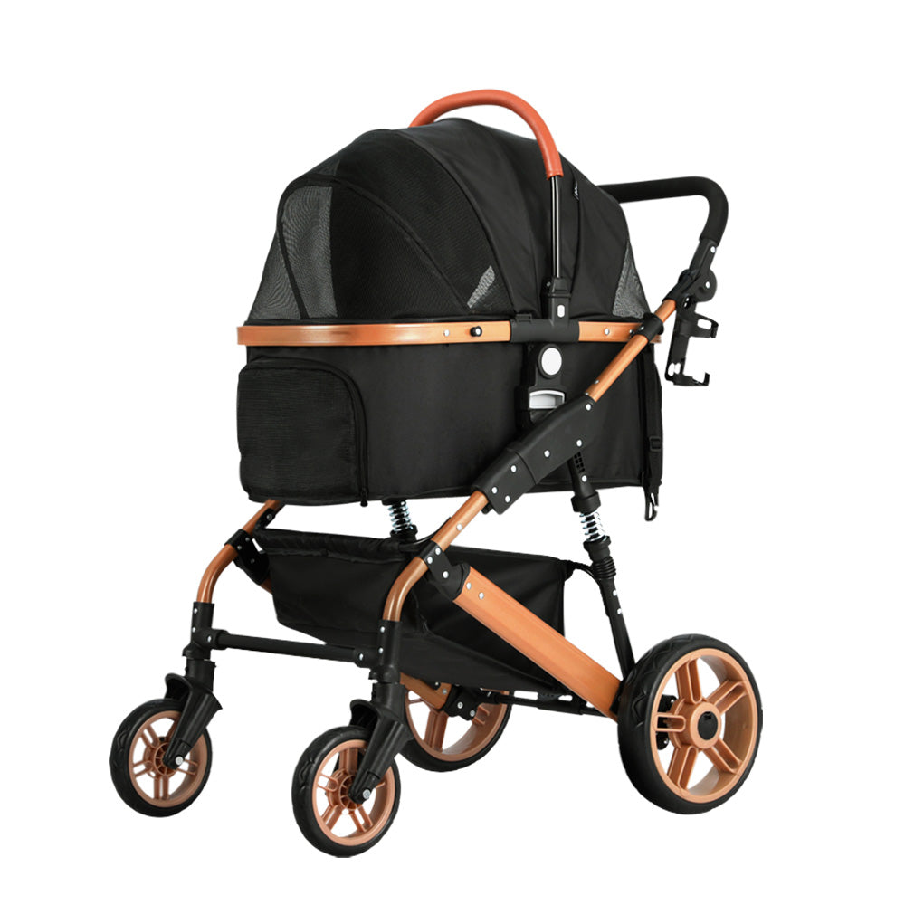 Cat Carriers & Crates: i.Pet Pet Stroller Dog Pram Large Cat Carrier Travel Foldable Pushchair 4 Wheels