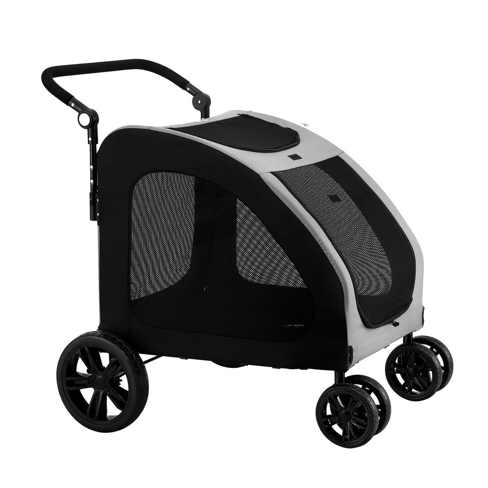 Cat Carriers & Crates: i.Pet Pet Stroller Dog Pram Large Carrier Cat Travel Foldable Strollers 4 Wheels Trolley