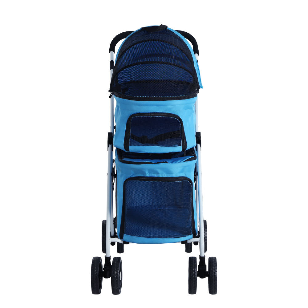 Cat Carriers & Crates: i.Pet Pet Stroller Dog Pram Large Cat Carrier Travel Foldable 4 Wheels Double