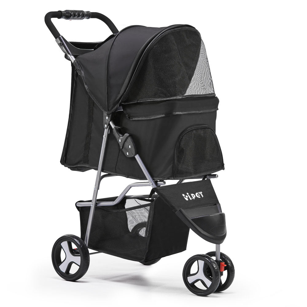 Cat Carriers & Crates: i.Pet Pet Stroller Dog Pram Cat Carrier Large Travel Pushchair Foldable 3 Wheels