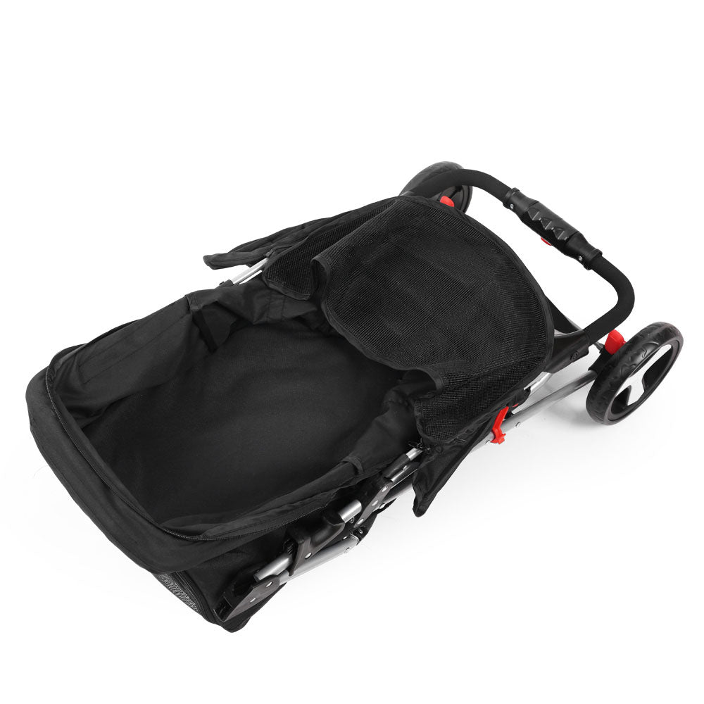 Cat Carriers & Crates: i.Pet Pet Stroller Dog Pram Cat Carrier Large Travel Pushchair Foldable 3 Wheels