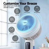 Portable Fans: Devanti Pedestal Fan W/ Remote 3 Speed 12H Timer Height Adjustable Cooling Fan