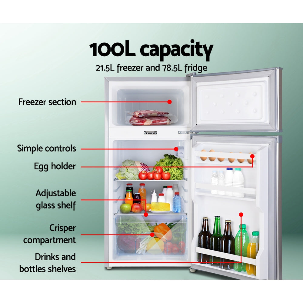 Camping Appliances: Glacio 100L Portable Fridge Freezer Bar Upright 12V/24V/240V Camping Caravan