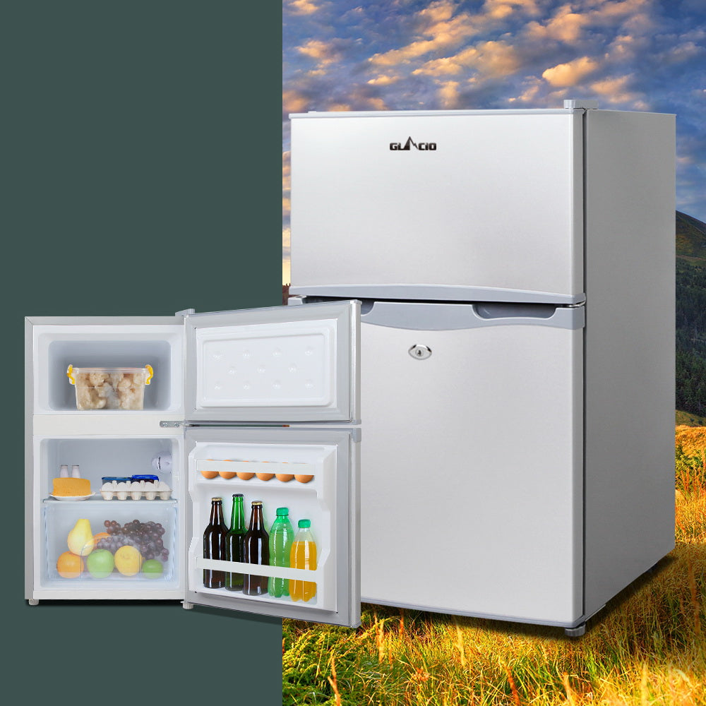 Camping Appliances: Glacio 65L Portable Fridge Freezer Bar Upright 12V/24V/240V Camping Caravan