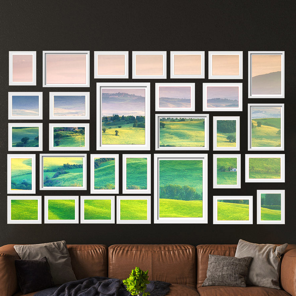 Picture Frames: Artiss Photo Frames Art Holder 30PCS 8x10" 5x7" 4x6" 3.5x5" White