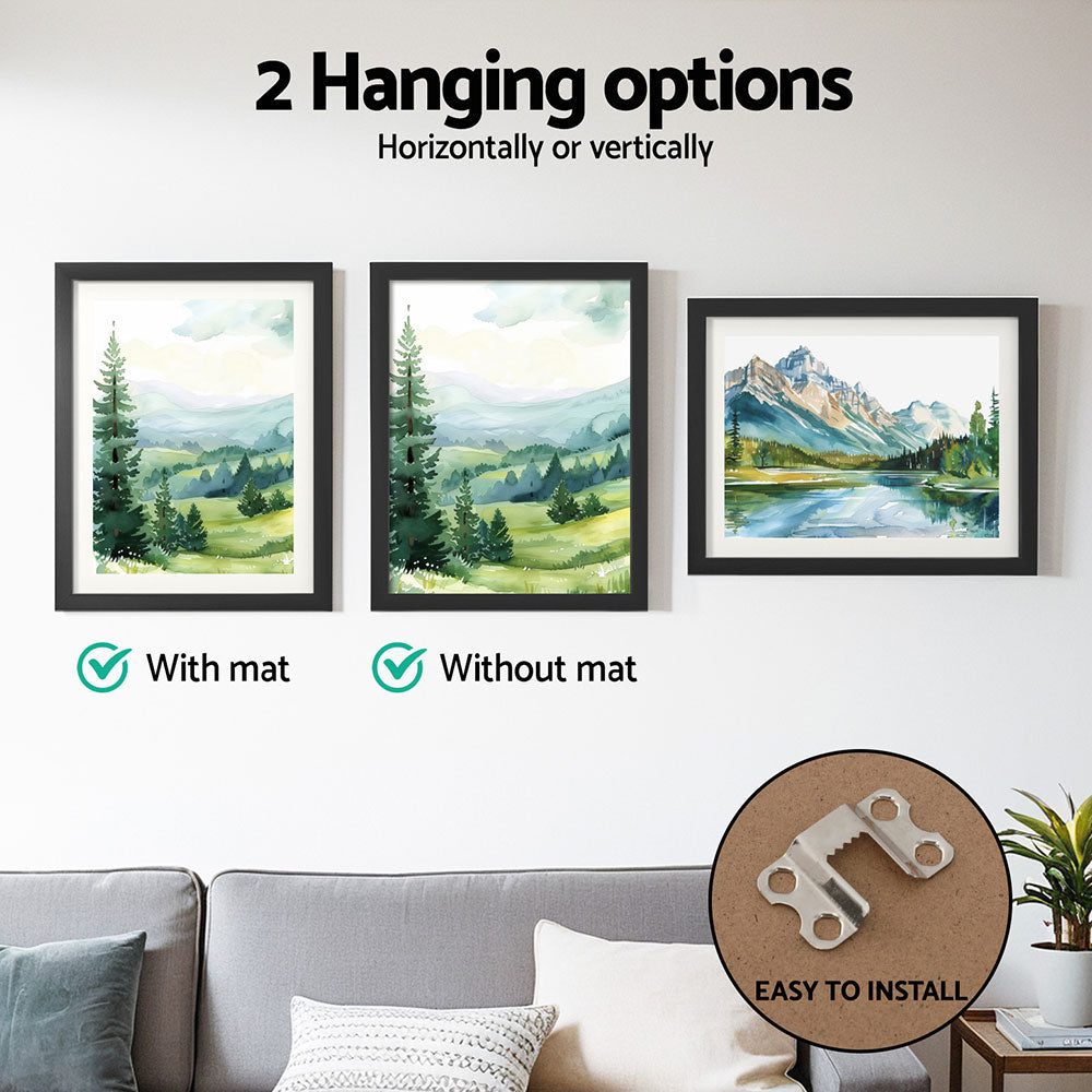 Picture Frames: Artiss Photo Frame 3PCS Set Black