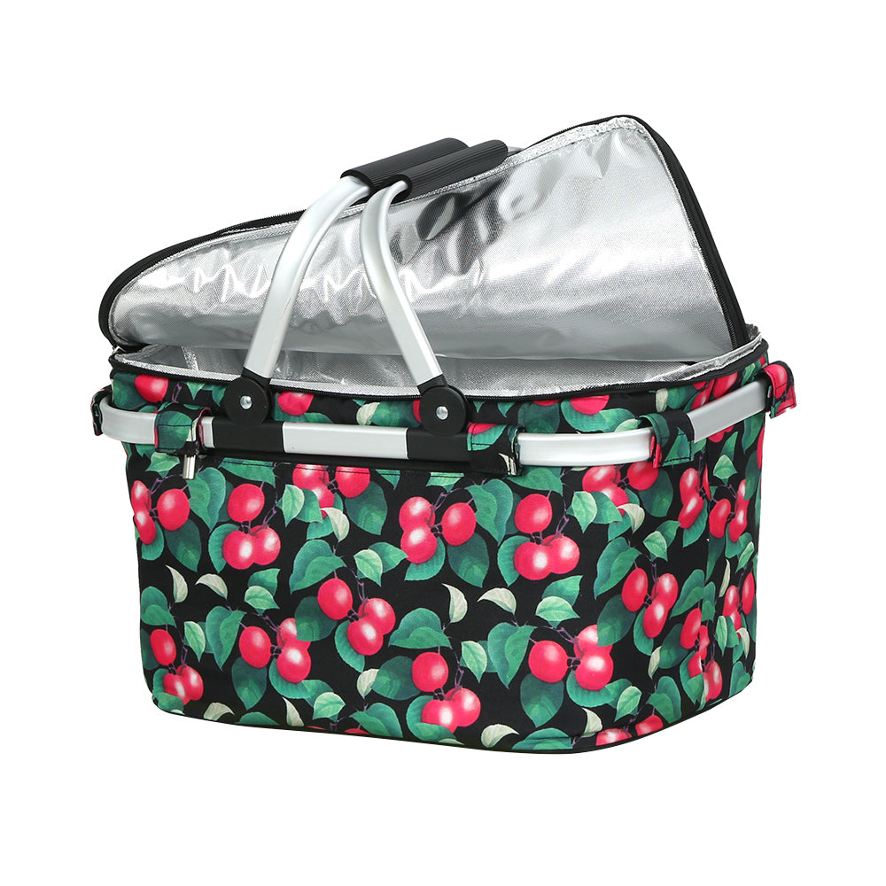 Picnic Baskets: Alfresco Picnic Basket Folding Bag Hamper Insulated Storage Food Cover