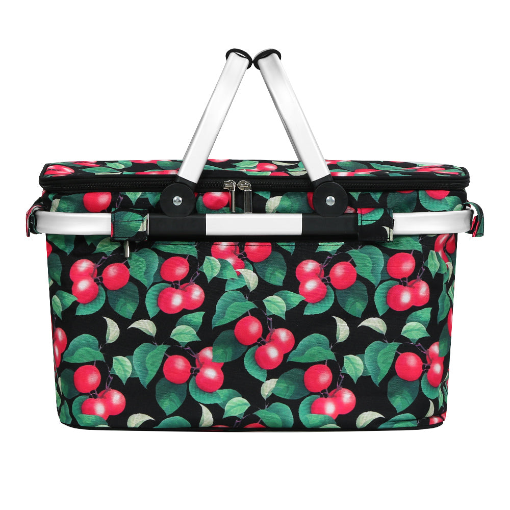 Picnic Baskets: Alfresco Picnic Basket Folding Bag Hamper Insulated Storage Food Cover