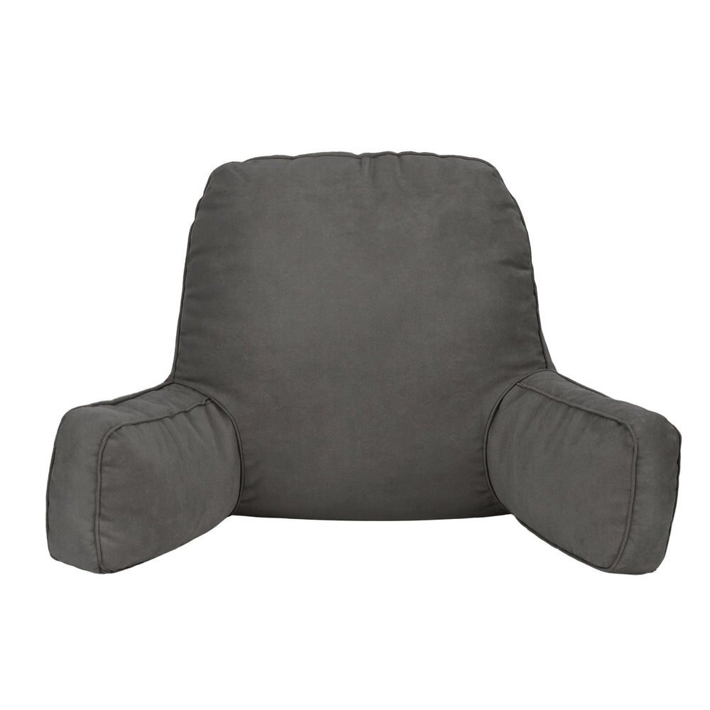 Pillows: Giselle Reading Pillow Back Rest Lumbar Support Cushion Grey