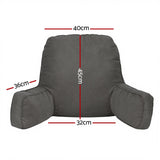 98765-Giselle Reading Pillow Back Rest Lumbar Support Cushion Grey