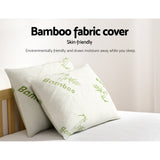 Pillows: Giselle Bedding 4 Pack Bamboo Pillow Family Hotel