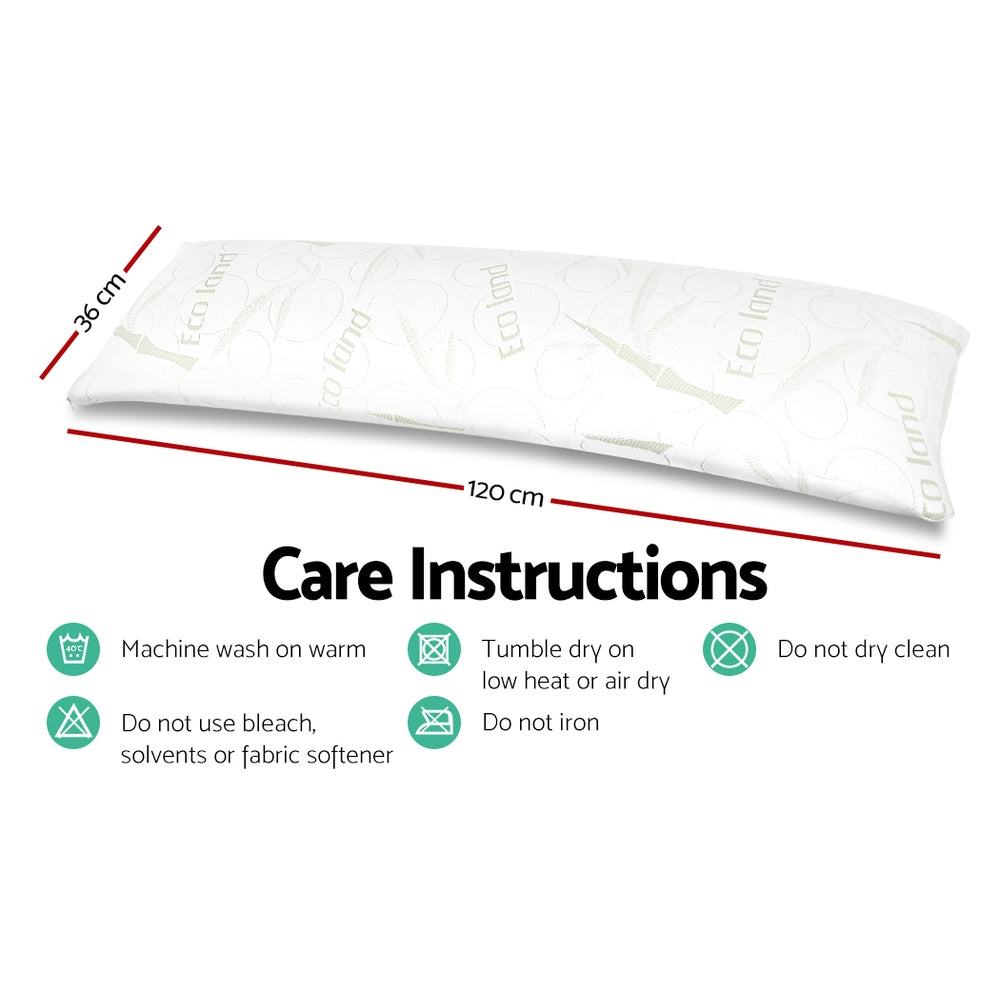 Pillows: Giselle Bedding Body Support Pillow Bamboo Cover