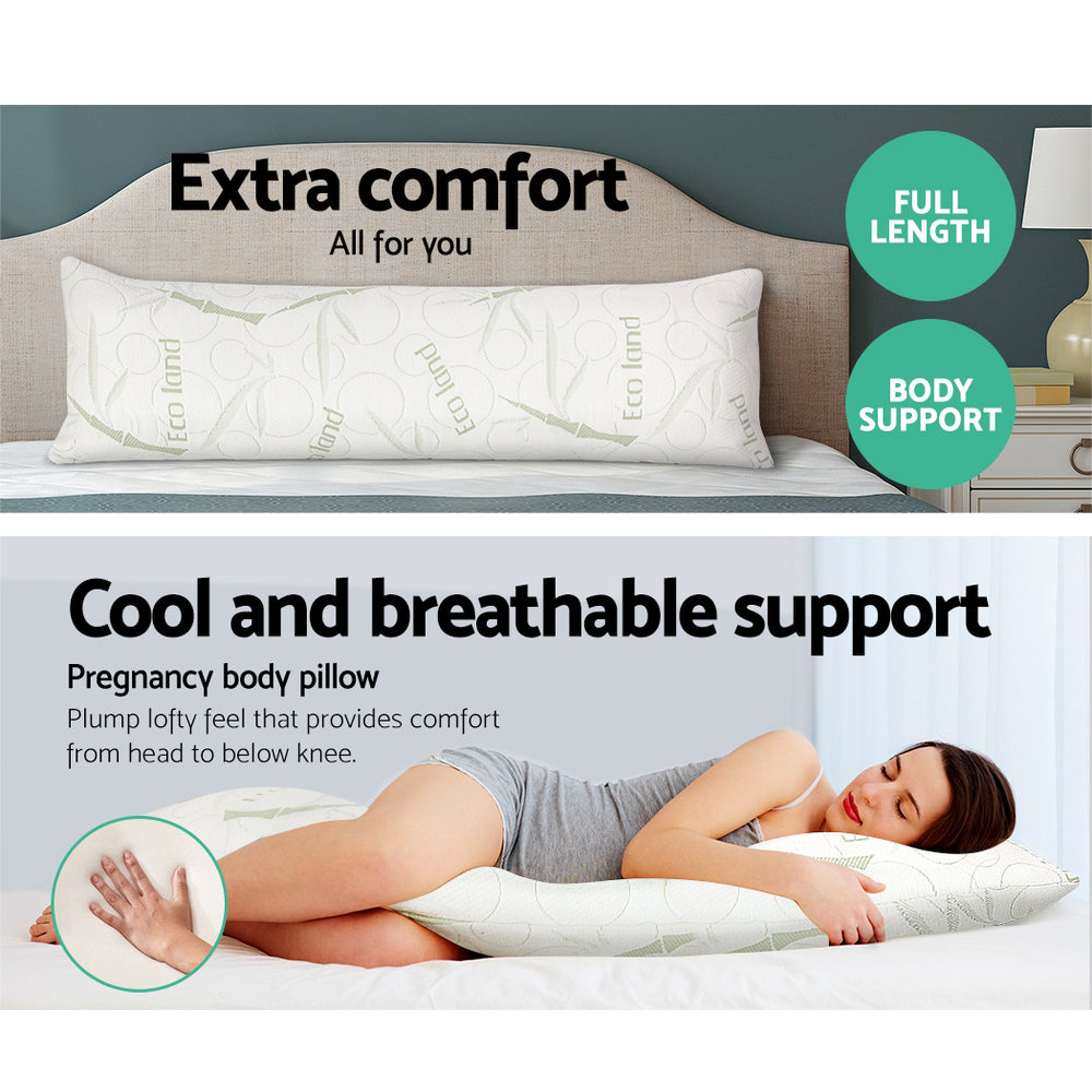Pillows: Giselle Bedding Body Support Pillow Bamboo Cover
