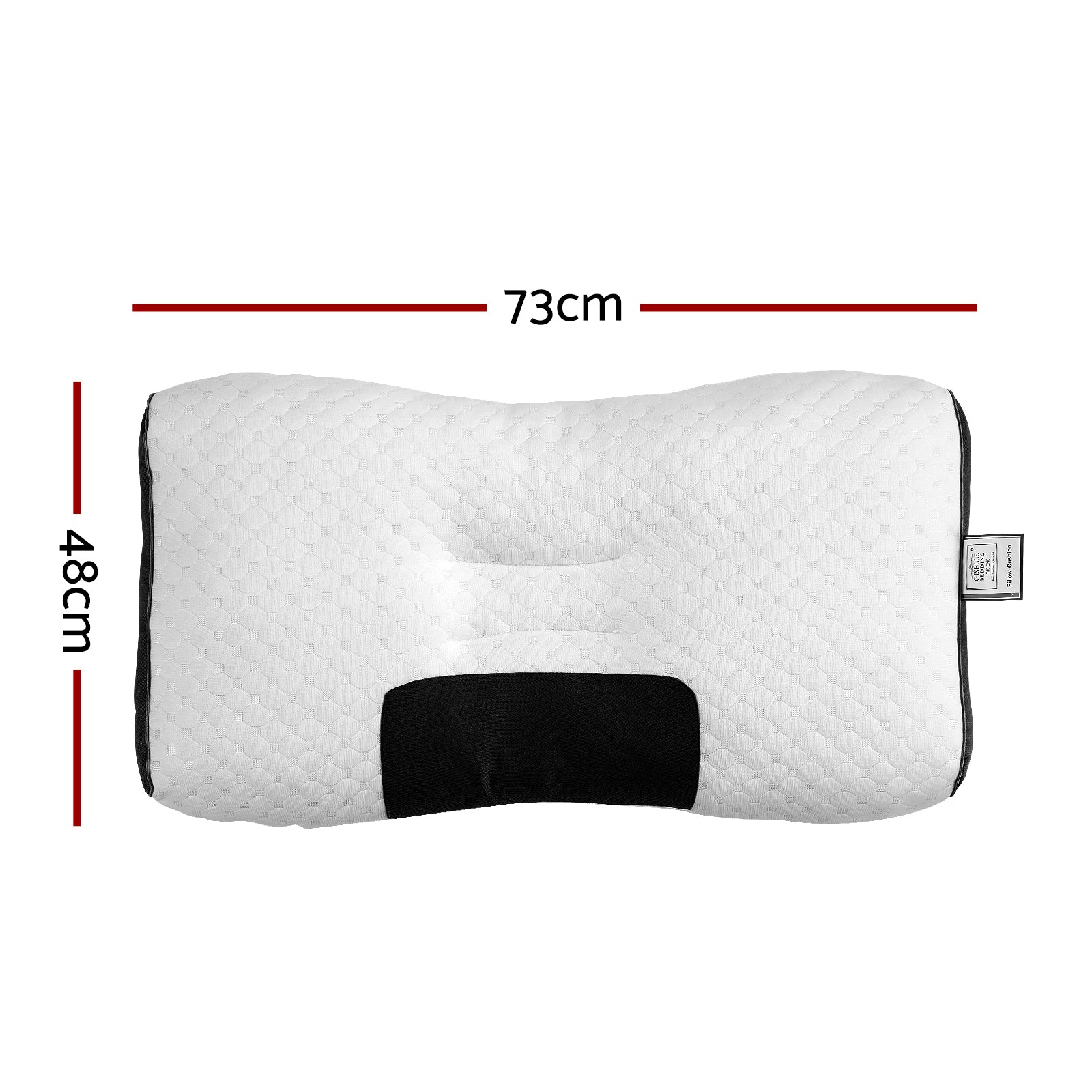 Pillows: Giselle Bedding Contour Pillow Ergonomic Neck Pillow 48X73CM
