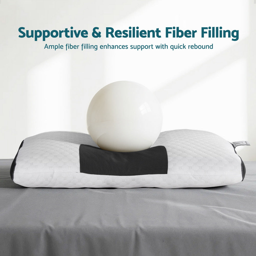 Pillows: Giselle Bedding Contour Pillow Ergonomic Neck Pillow 48X73CM