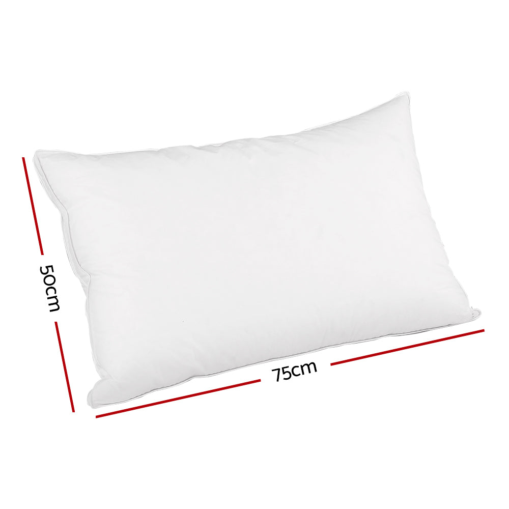 Pillows: Giselle Bedding Duck Feather Down Pillow Luxury Twin Pack
