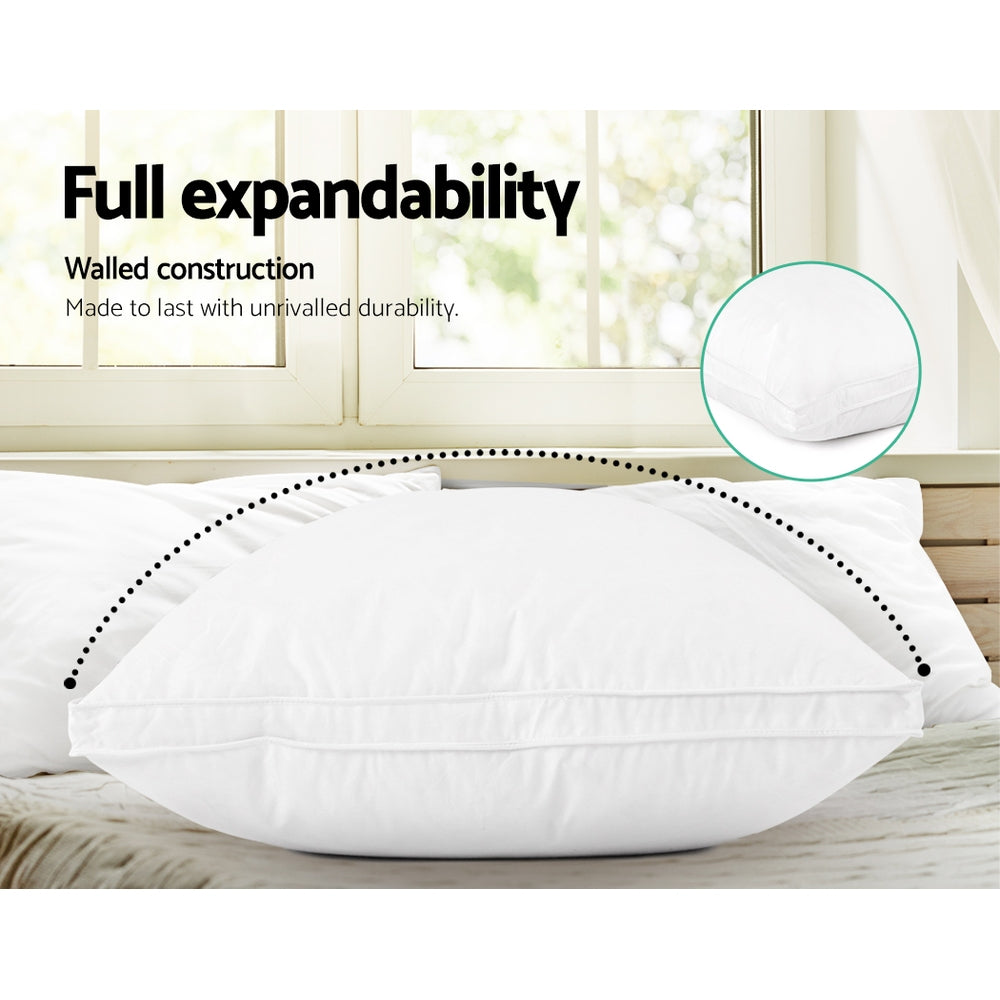Pillows: Giselle Bedding Duck Feather Down Pillow Luxury Twin Pack