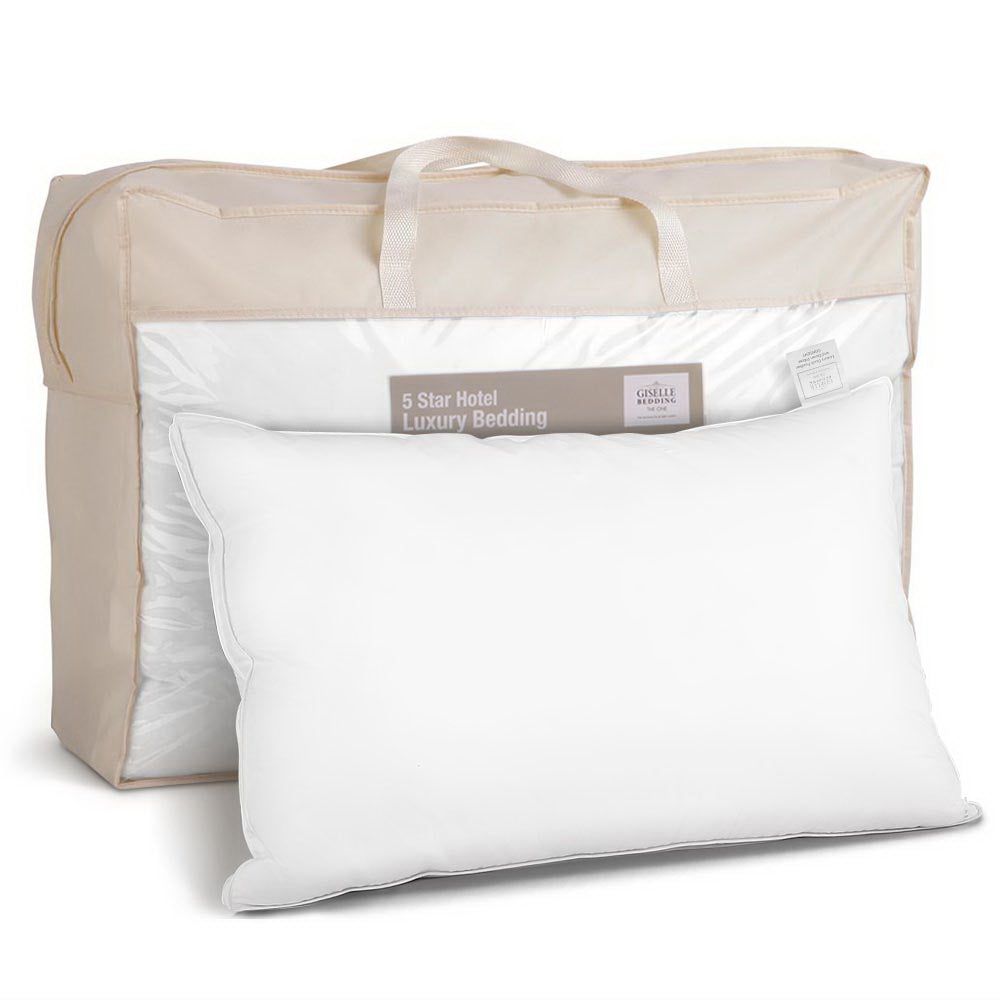 Pillows: Giselle Bedding Duck Feather Down Pillow Luxury Twin Pack