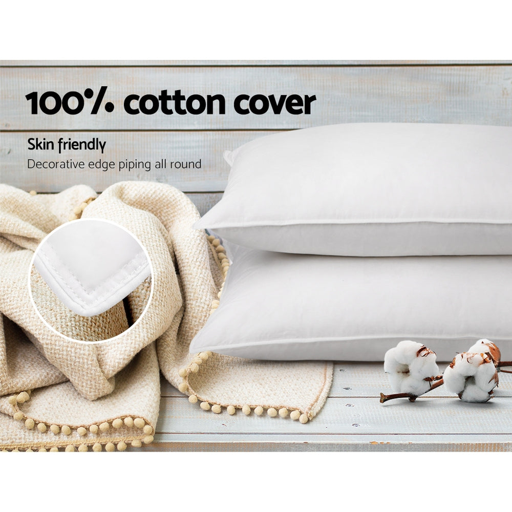Pillows: Giselle Bedding Duck Feather Down Pillow Twin Pack