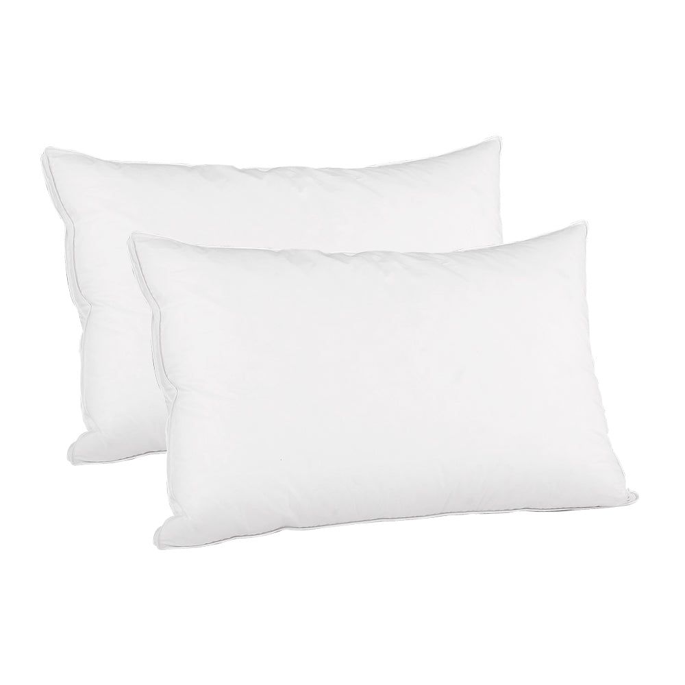 Pillows: Giselle Bedding Goose Feather Down Pillow Luxury Twin Pack