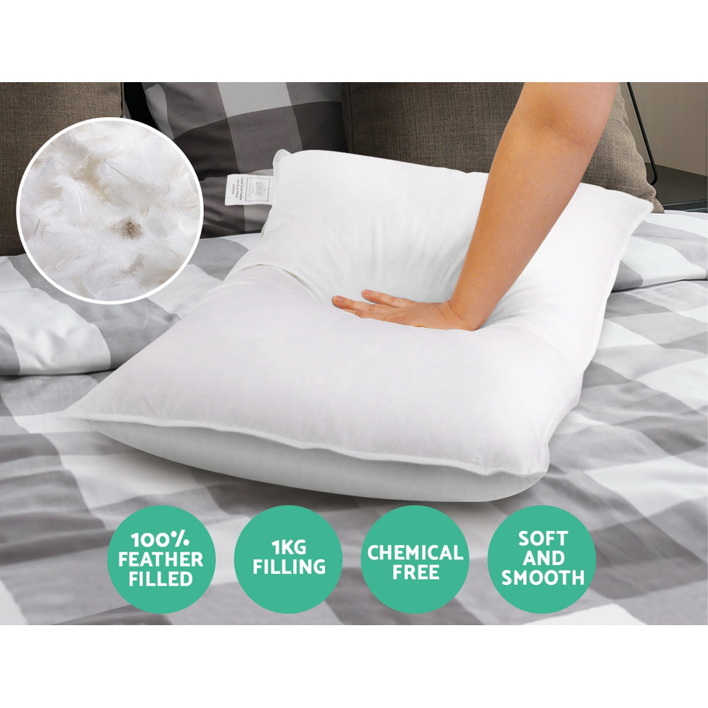 Pillows: Giselle Bedding Goose Feather Down Pillow Twin Pack