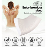 Pillows: Giselle Bedding Natural Latex Pillow 2-Zone Twin Pack