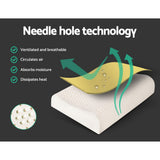 Pillows: Giselle Bedding Natural Latex Pillow 2-Zone Twin Pack