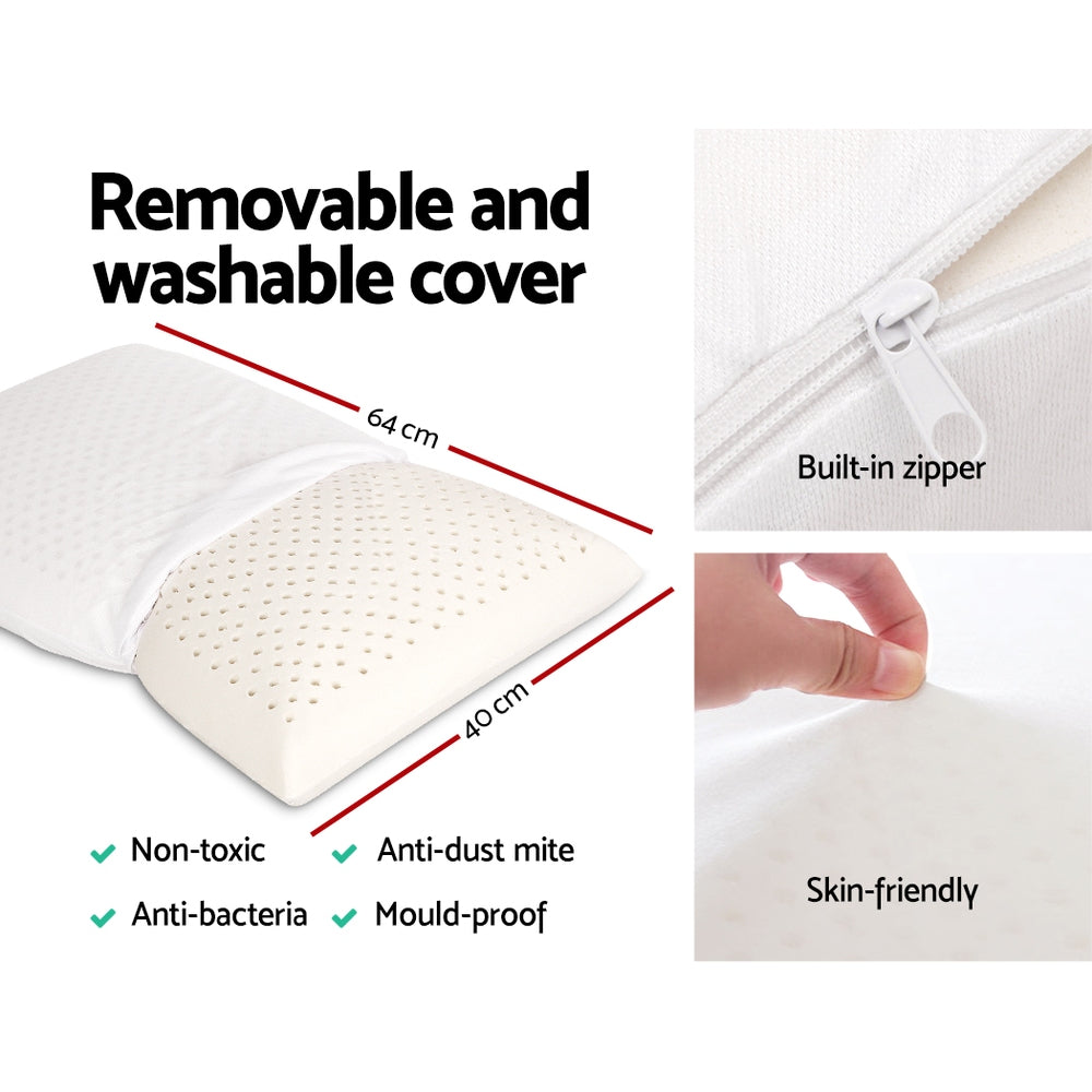 Pillows: Giselle Bedding Natural Latex Pillow Classic Twin Pack