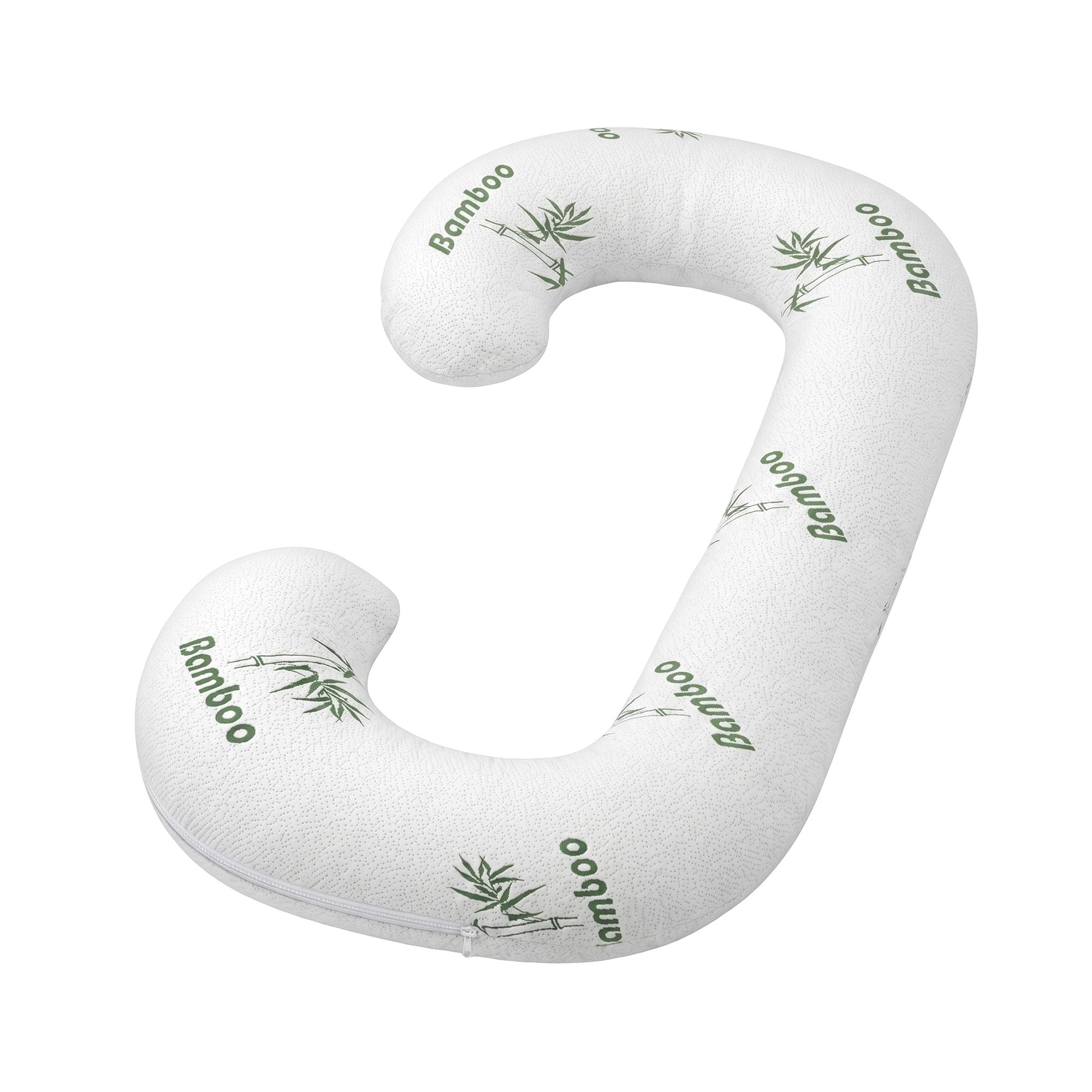 Giselle Bedding Pregnancy Pillow for Side Sleepers C-Shaped Body Pillow with Bamboo Fiber Cover, Maternity Pillow for Full Body Support, Belly and Waist Comfort