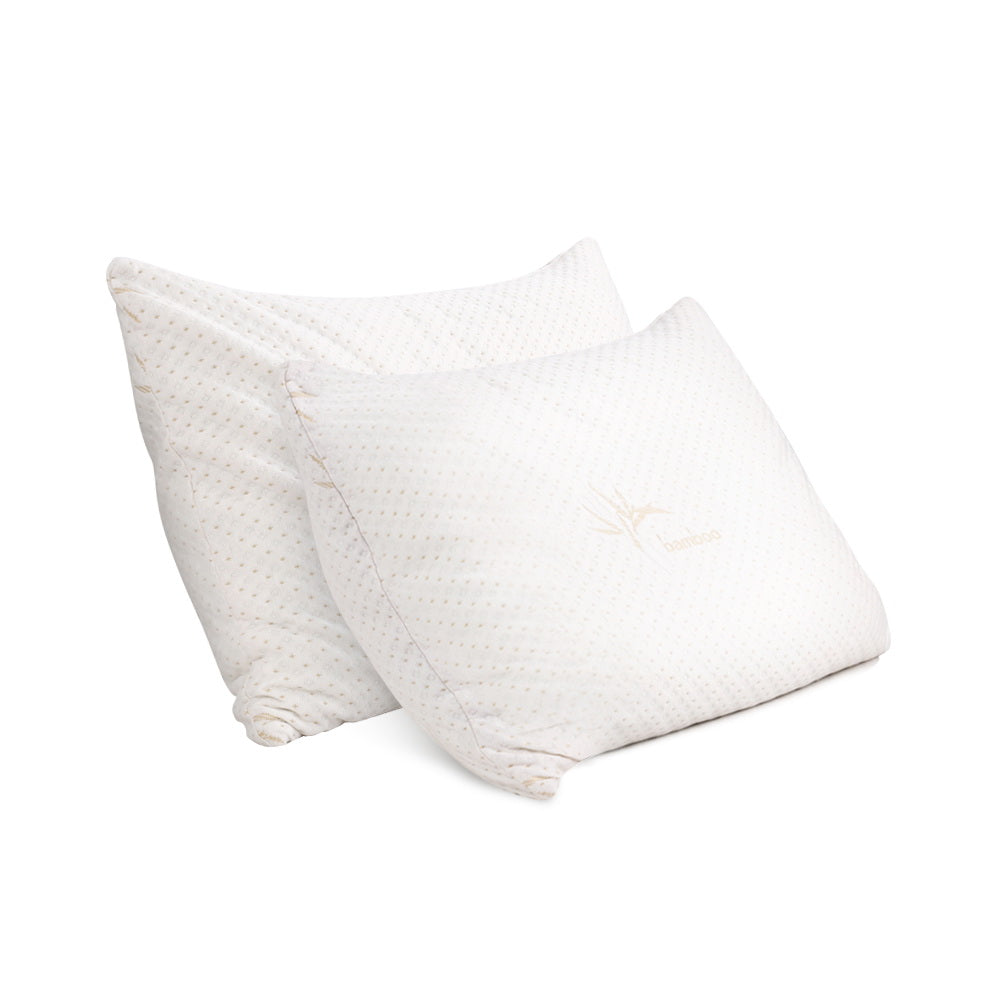 Pillows: Giselle Bedding Memory Foam Pillow Bamboo Cover Twin Pack