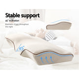 Pillows: Giselle Memory Foam Pillow Neck Cervical Butterfly Ergonomic Support White