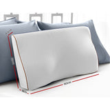 Pillows: Giselle Memory Foam Pillow Neck Cervical Butterfly Ergonomic Support Grey