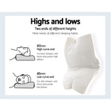 Pillows: Giselle Memory Foam Pillow Neck Cervical Butterfly Ergonomic Support Grey