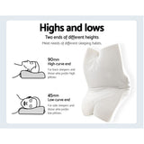 Pillows: Giselle Memory Foam Pillow Neck Cervical Butterfly Ergonomic Support Navy