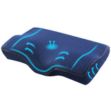 Pillows: Giselle Memory Foam Pillow Neck Cervical Butterfly Ergonomic Support Navy
