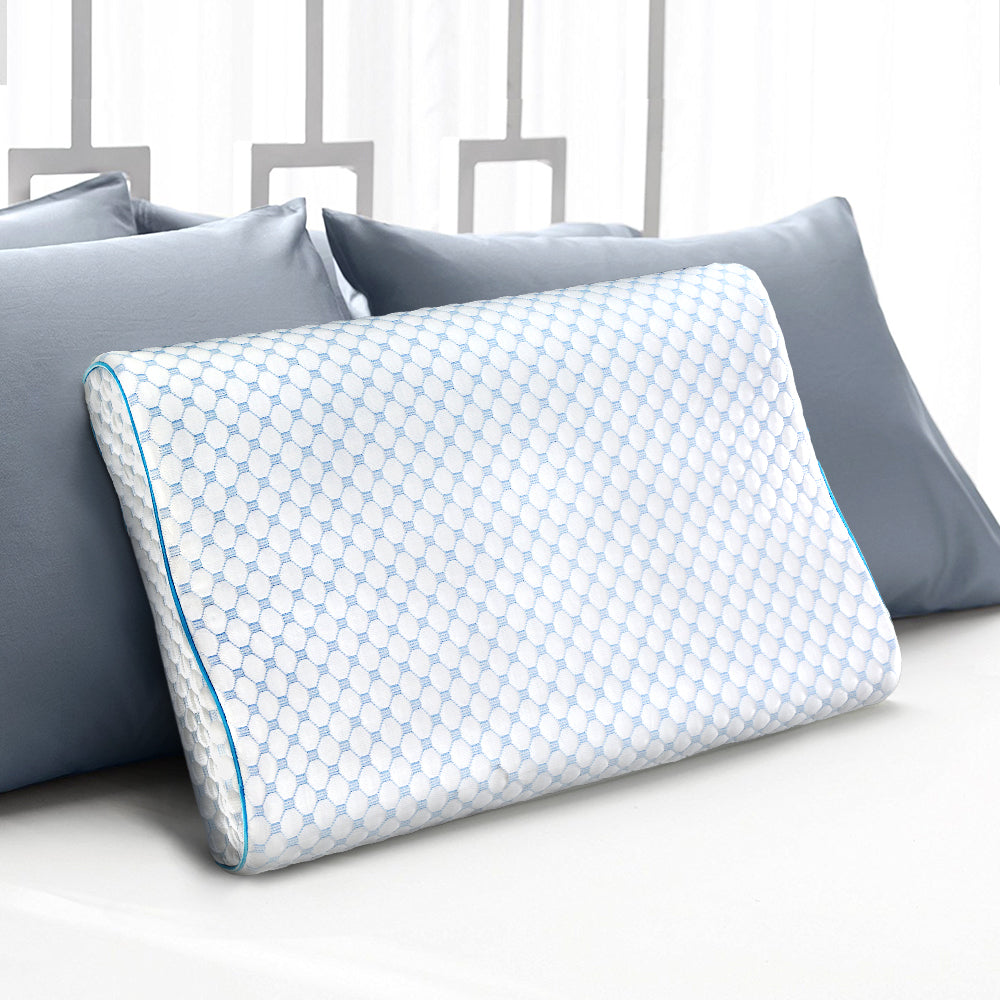Pillows: Giselle Bedding Memory Foam Contour Pillow Cool Gel