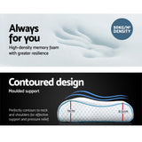 Pillows: Giselle Bedding Memory Foam Contour Pillow Cool Gel