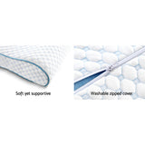 Pillows: Giselle Bedding Memory Foam Contour Pillow Cool Gel